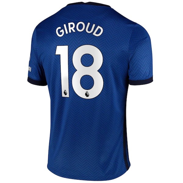 Camiseta Chelsea NO.18 Giroud Primera equipo 2020-2021 Azul